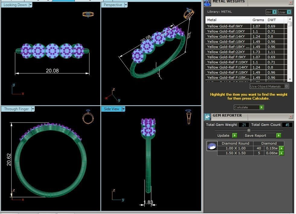 Women ring 3dm stl render detail 3D print model_9