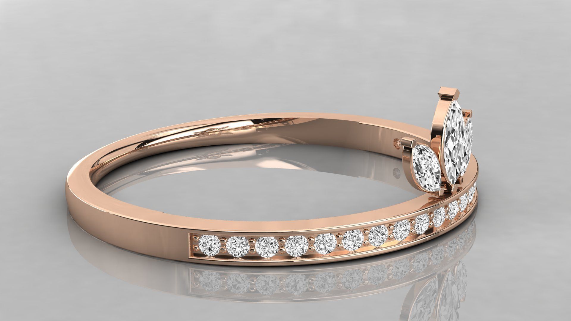 Women ring 3dm stl render detail 3D print model_4