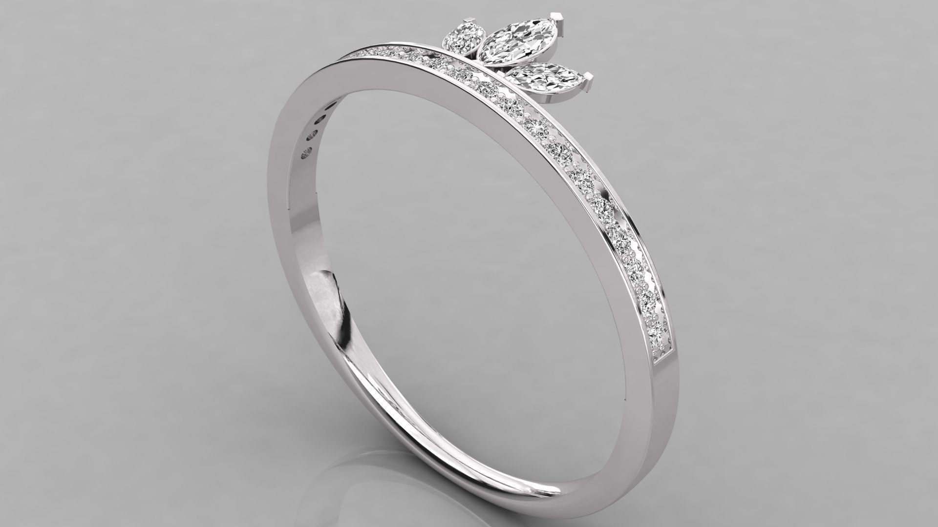 Women ring 3dm stl render detail 3D print model_2