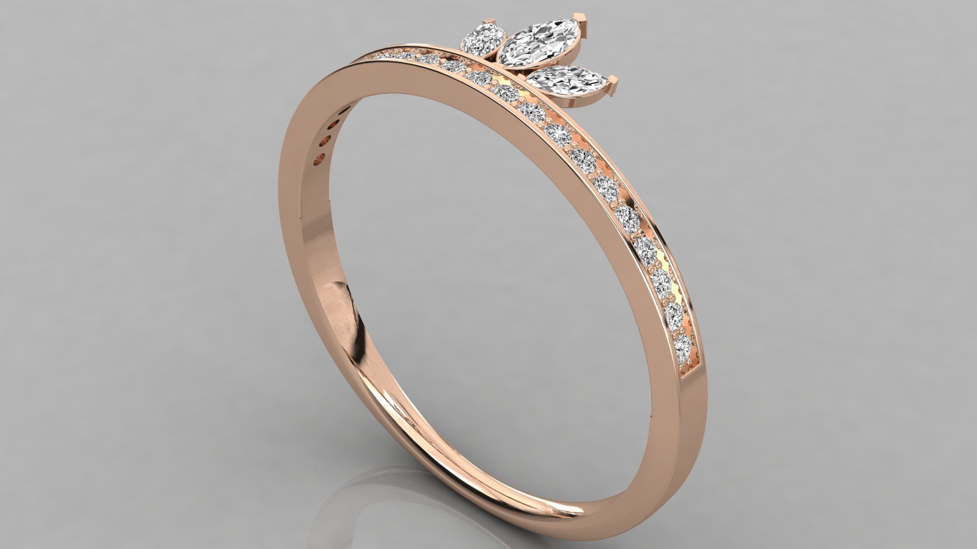 Women ring 3dm stl render detail 3D print model_1
