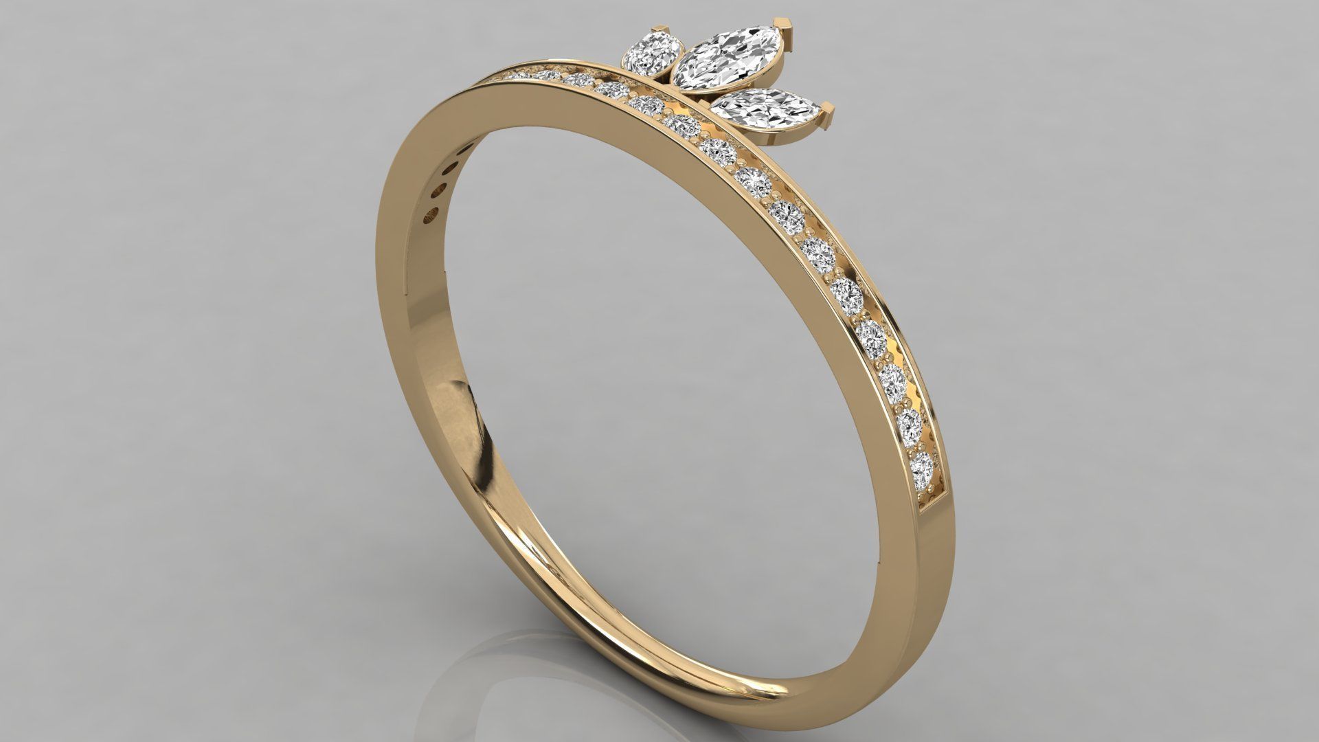 Women ring 3dm stl render detail 3D print model_3