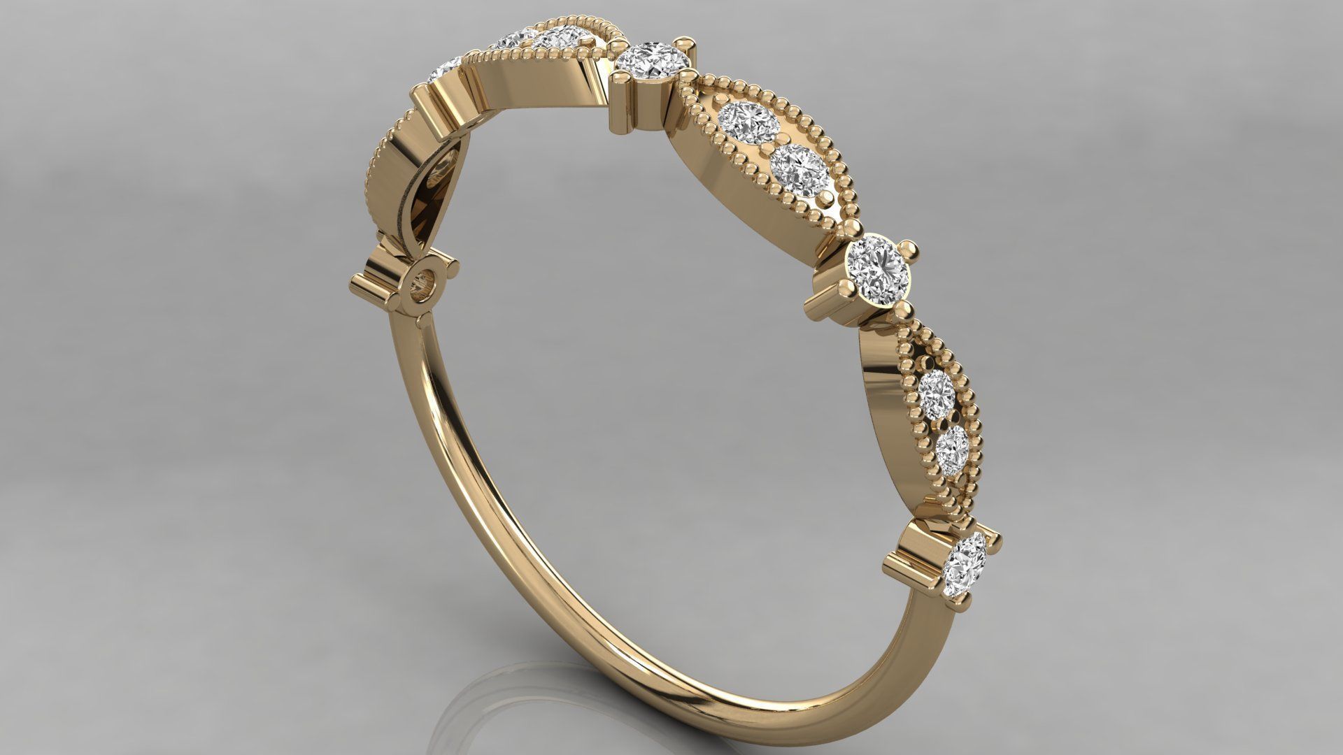 Women ring 3dm stl render detail 3D print model_3