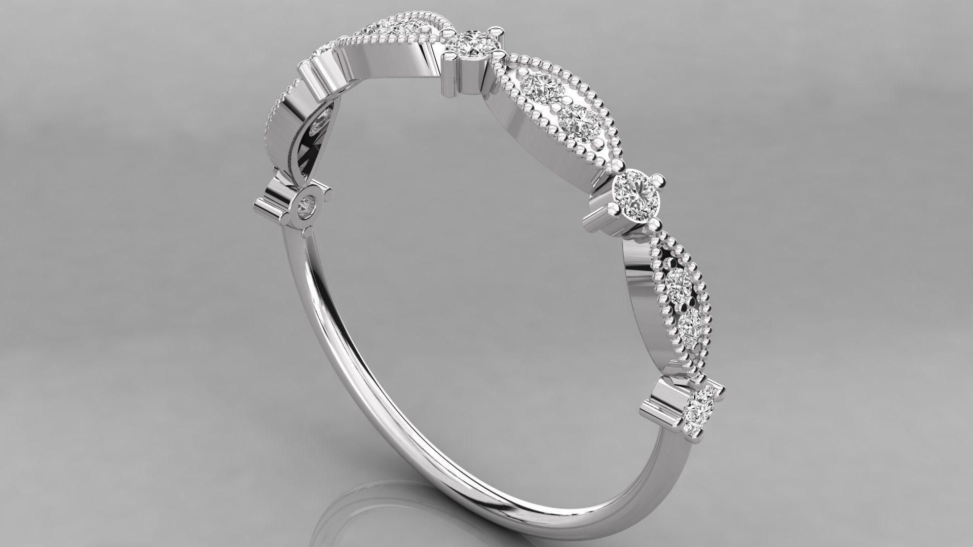 Women ring 3dm stl render detail 3D print model_2