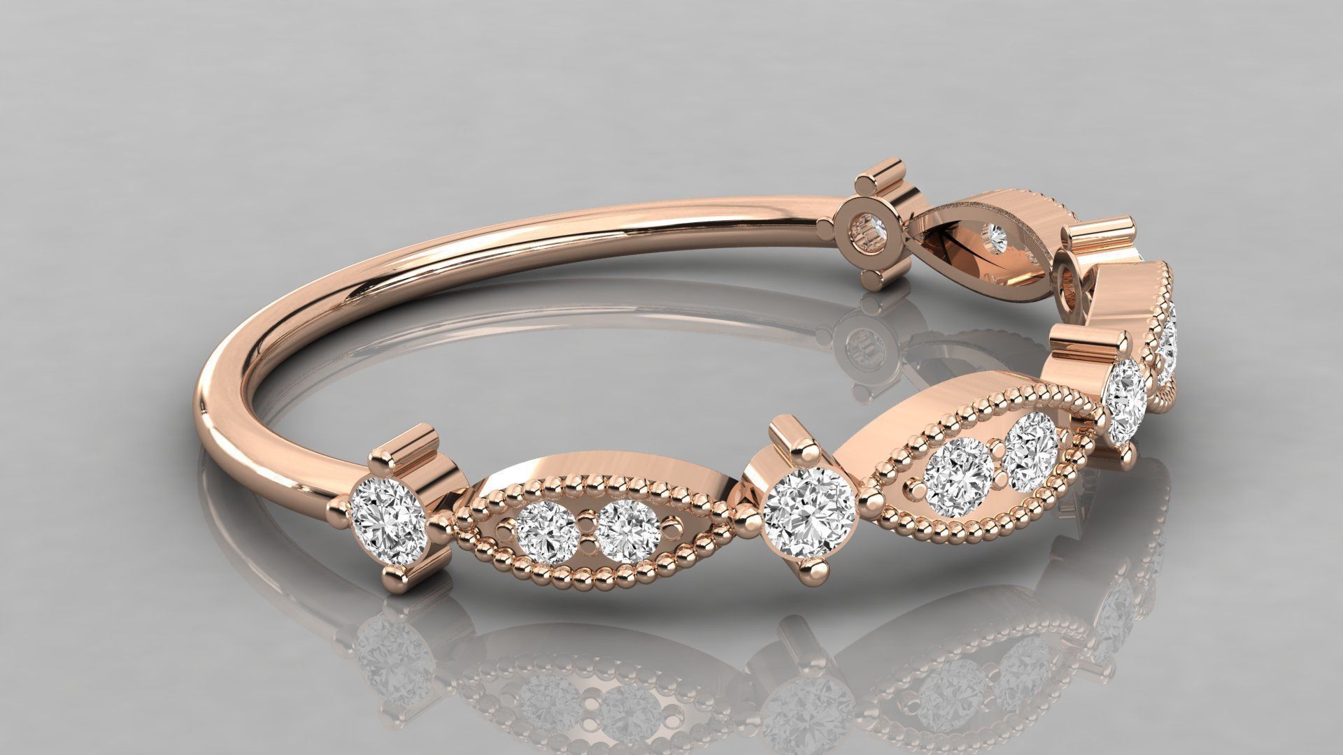 Women ring 3dm stl render detail 3D print model_4