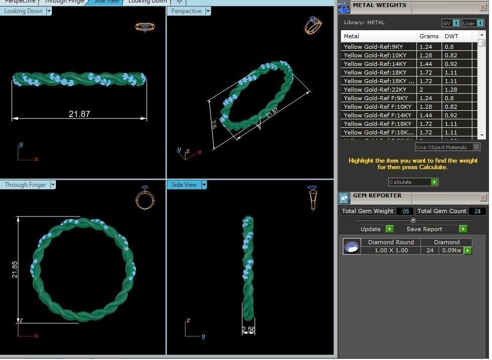 Women ring 3dm stl render detail 3D print model_9