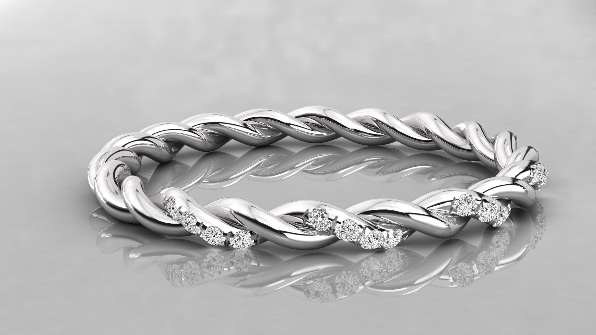 Women ring 3dm stl render detail 3D print model_5