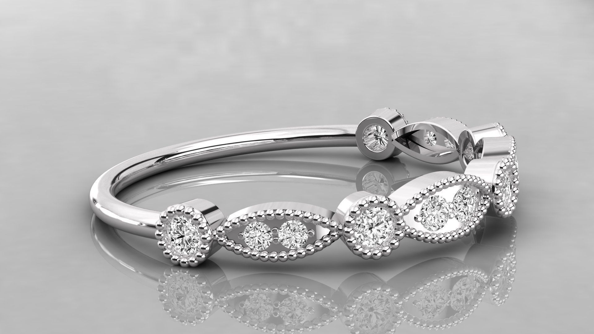 Women ring 3dm stl render detail 3D print model_5