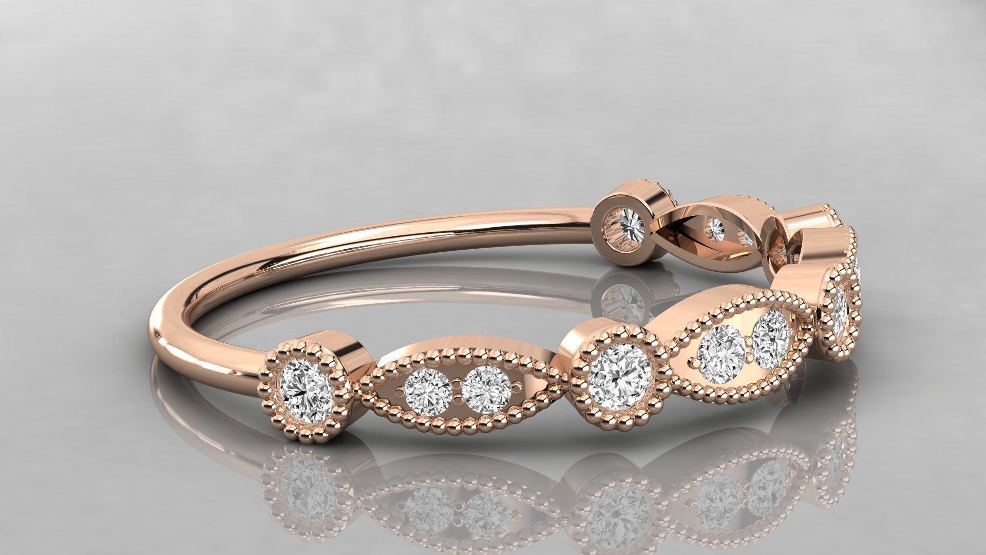 Women ring 3dm stl render detail 3D print model_4