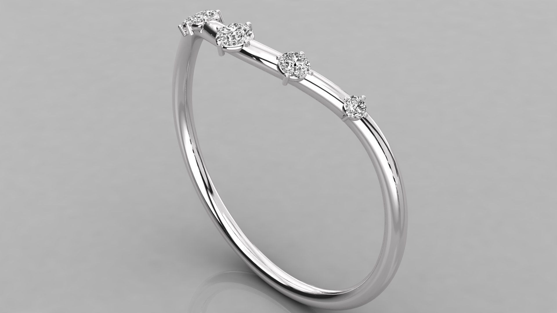 Women ring 3dm stl render detail 3D print model_2