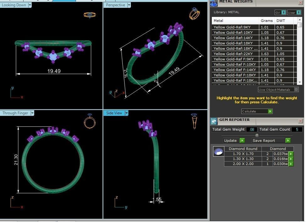 Women ring 3dm stl render detail 3D print model_9