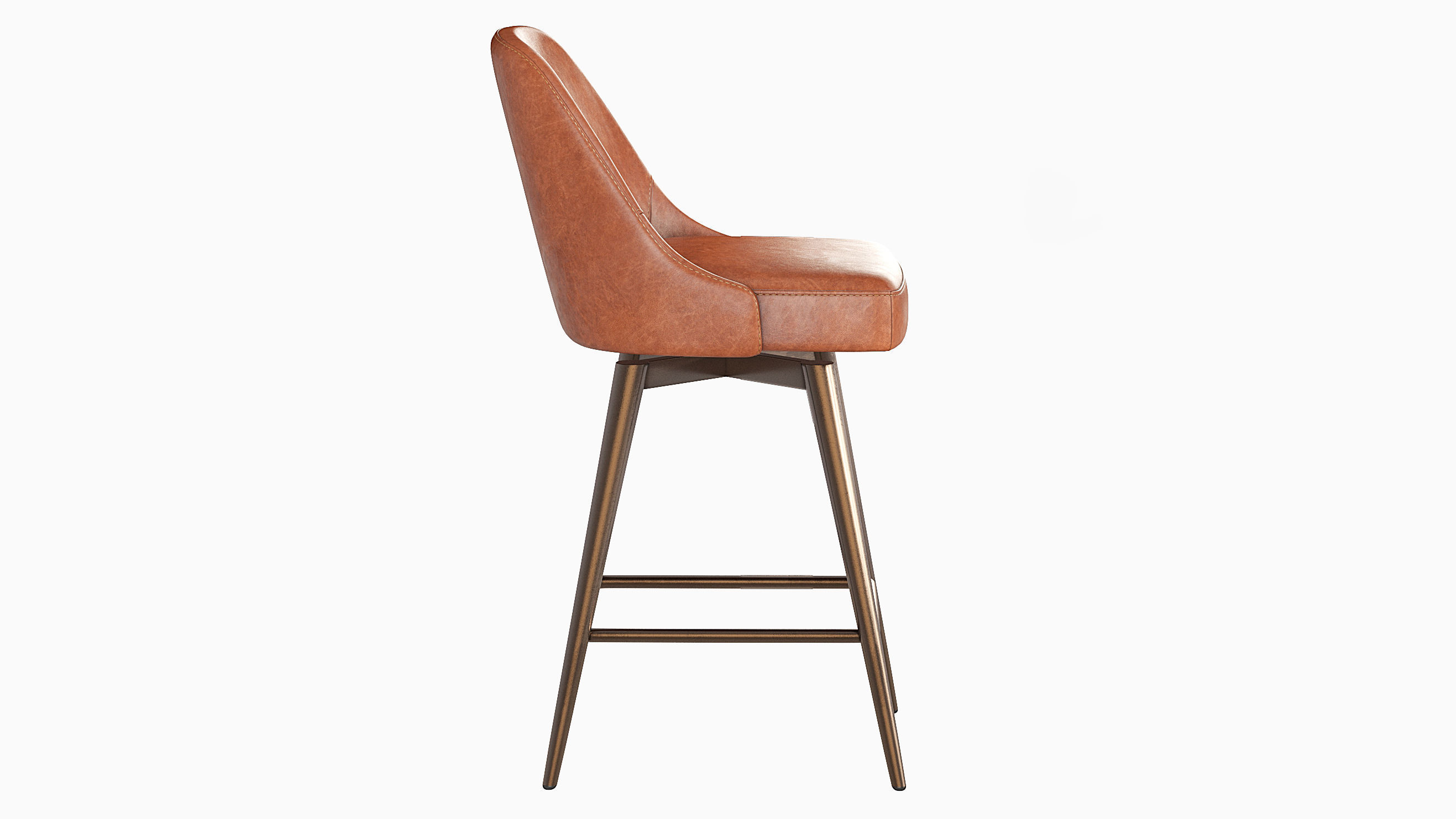 West Elm Mid-Century Counter Stool 3D model_7