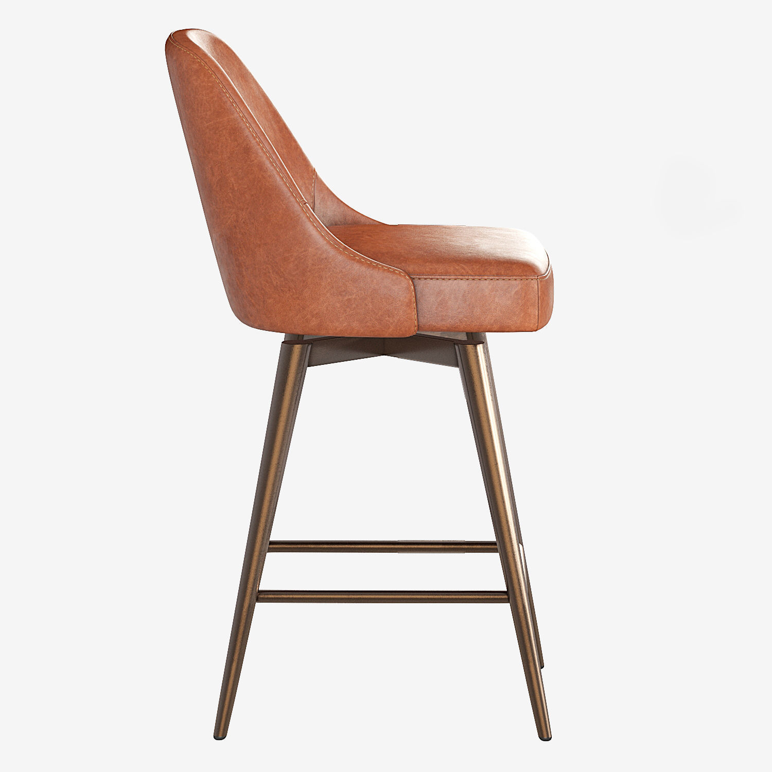West Elm Mid-Century Counter Stool 3D model_3
