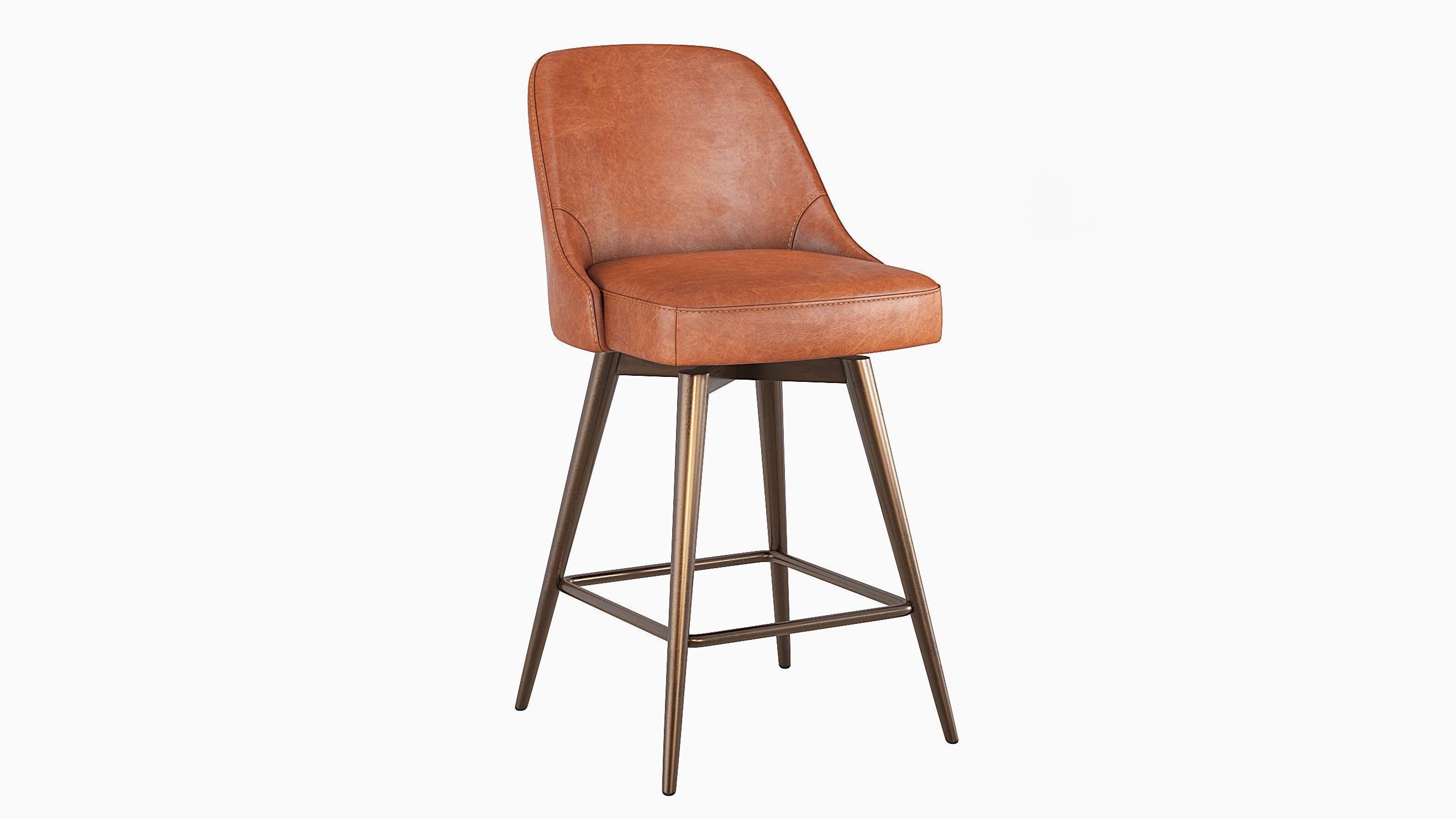 West Elm Mid-Century Counter Stool 3D model_6