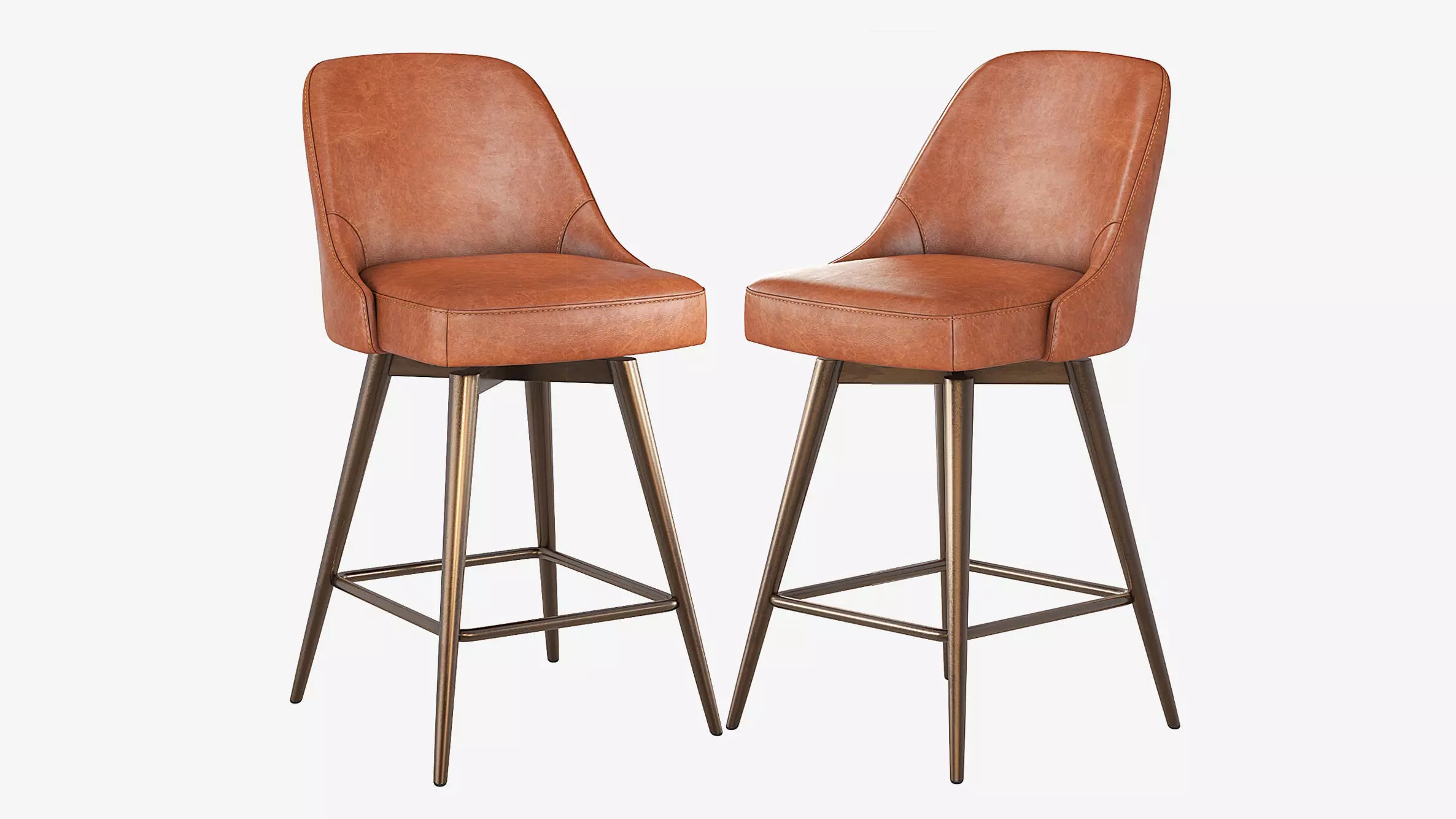 West Elm Mid-Century Counter Stool 3D model_0
