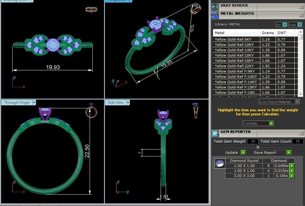 Women ring 3dm stl render detail 3D print model_9