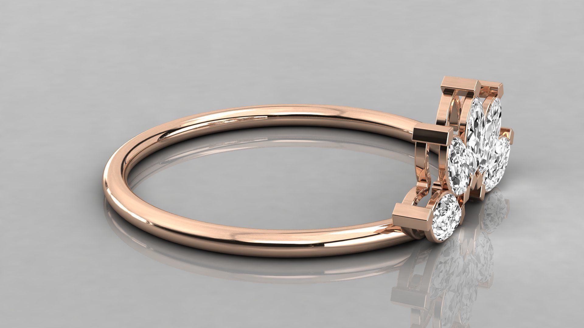 Women ring 3dm stl render detail 3D print model_4