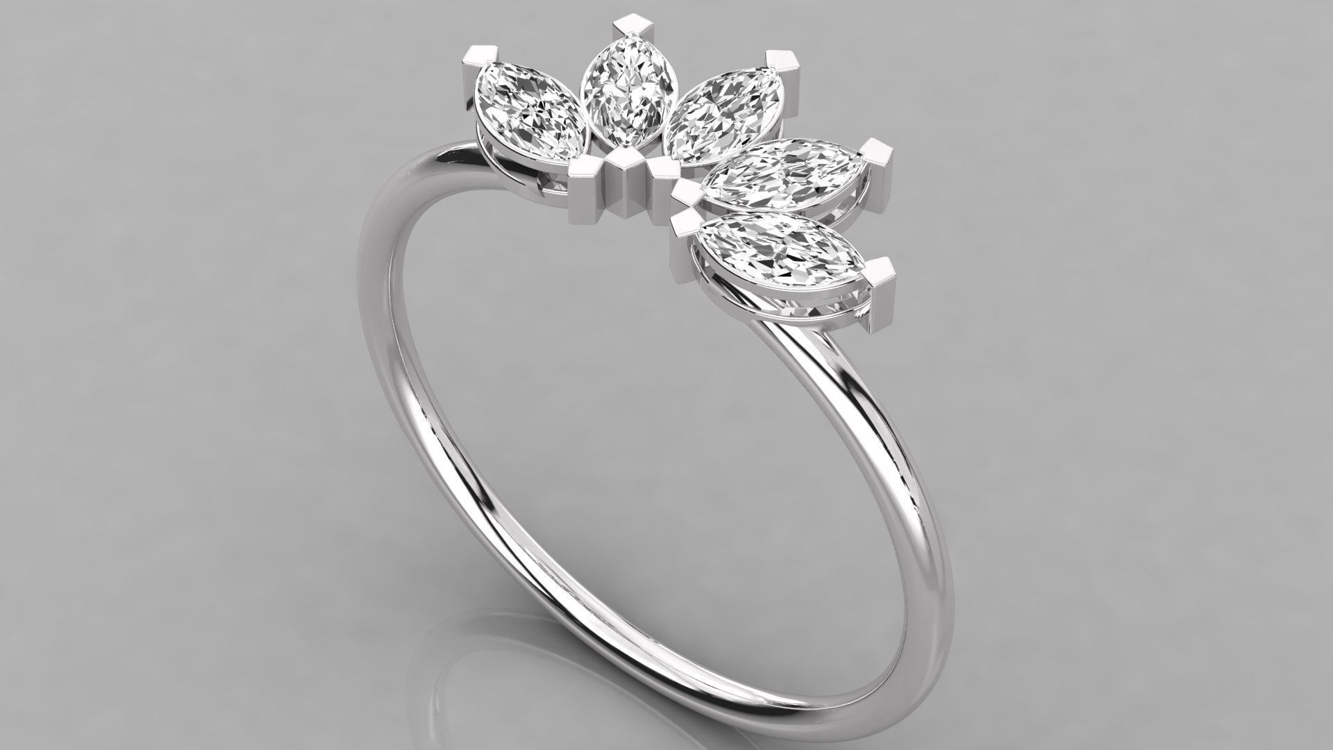 Women ring 3dm stl render detail 3D print model_2