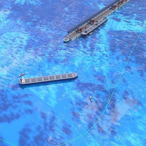 Water area of the Seaport 3D model
