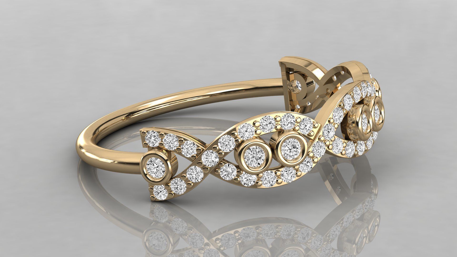 Women ring 3dm stl render detail 3D print model_6