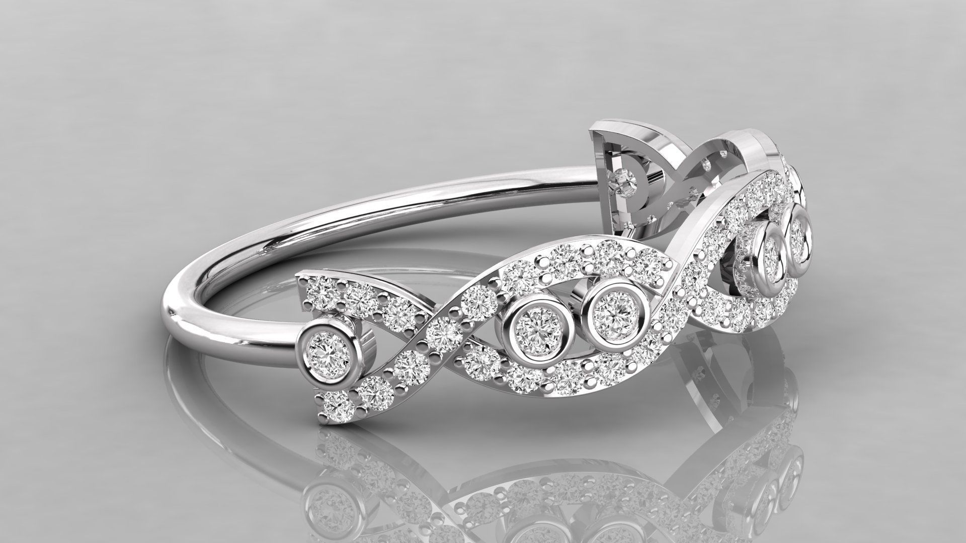 Women ring 3dm stl render detail 3D print model_5