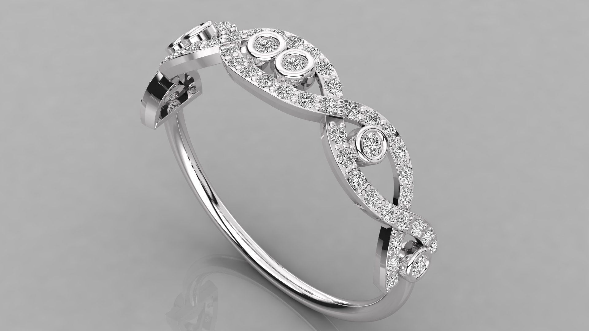 Women ring 3dm stl render detail 3D print model_2