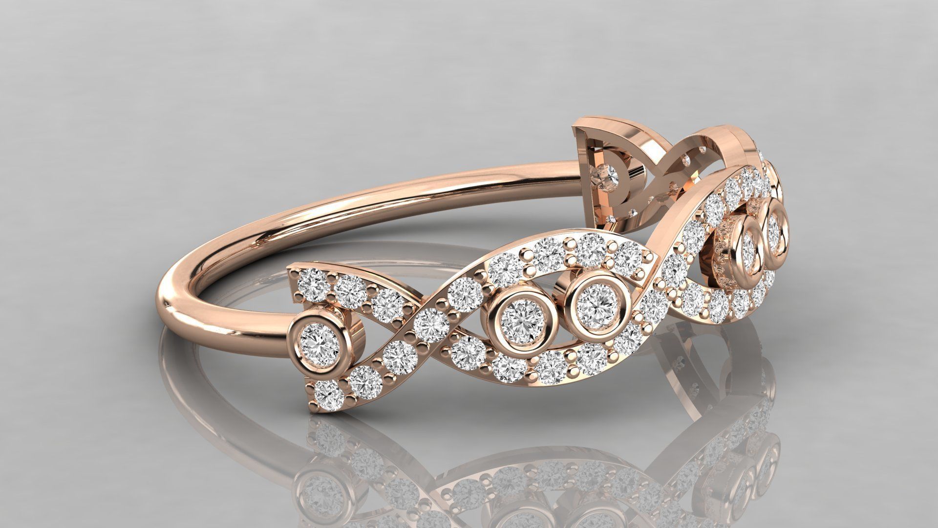 Women ring 3dm stl render detail 3D print model_4