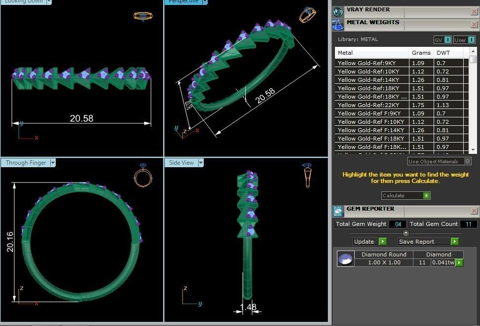 Women ring 3dm stl render detail 3D print model_9