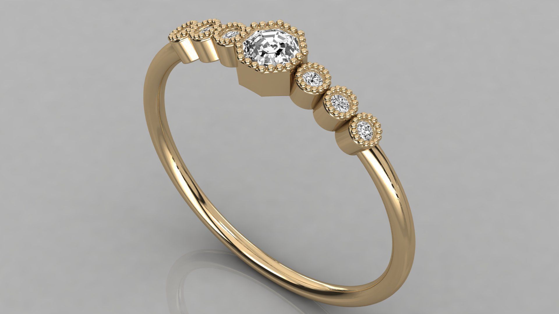 Women ring 3dm stl render detail 3D print model_3