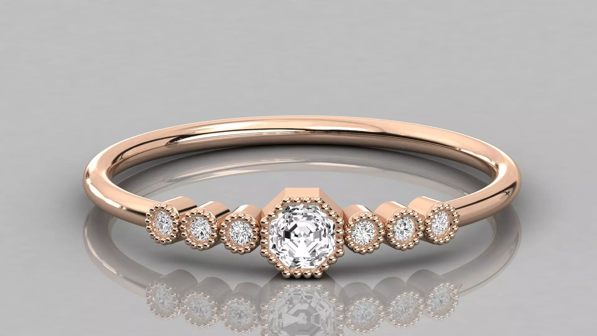 Women ring 3dm stl render detail 3D print model_0