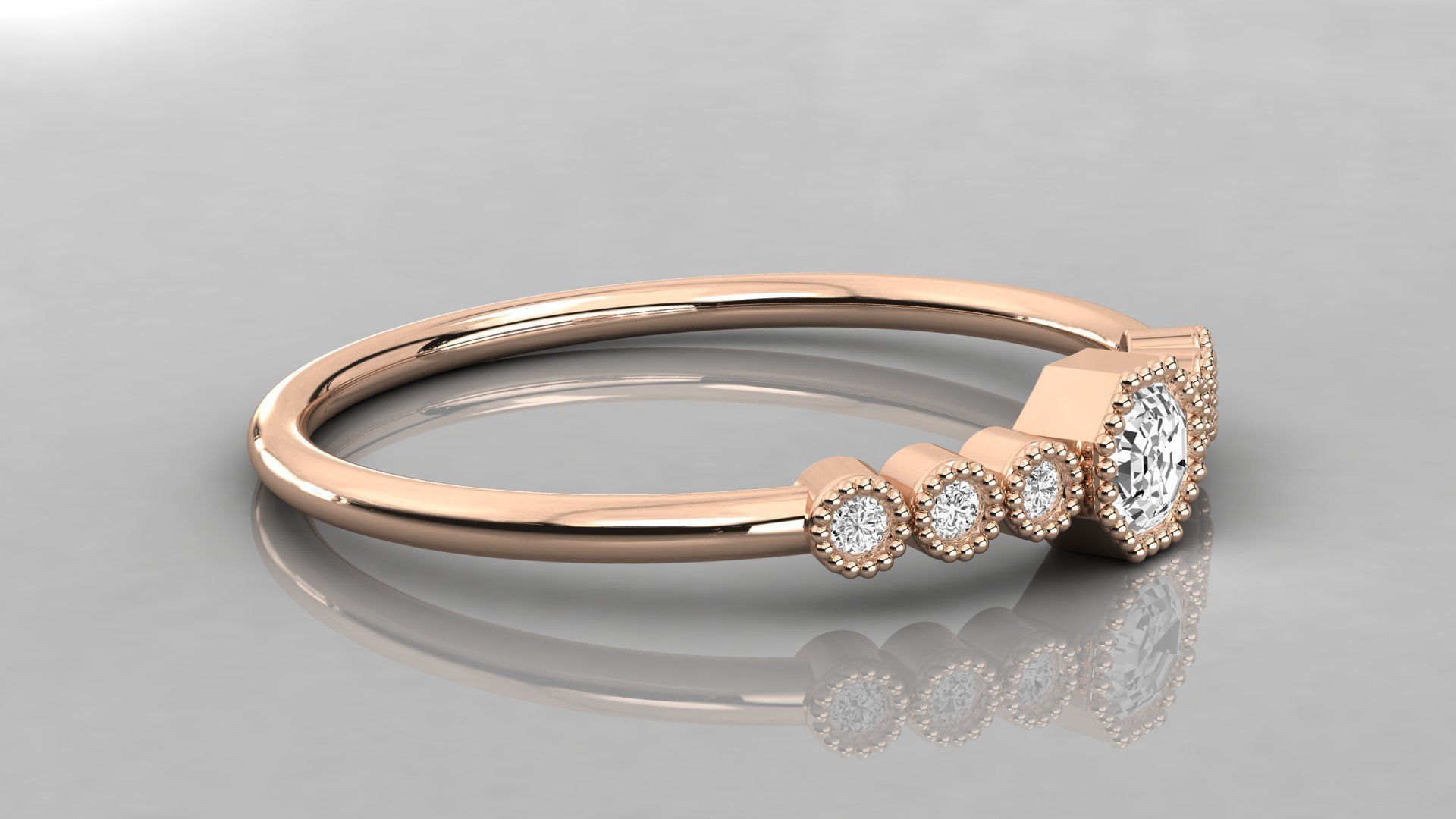 Women ring 3dm stl render detail 3D print model_4