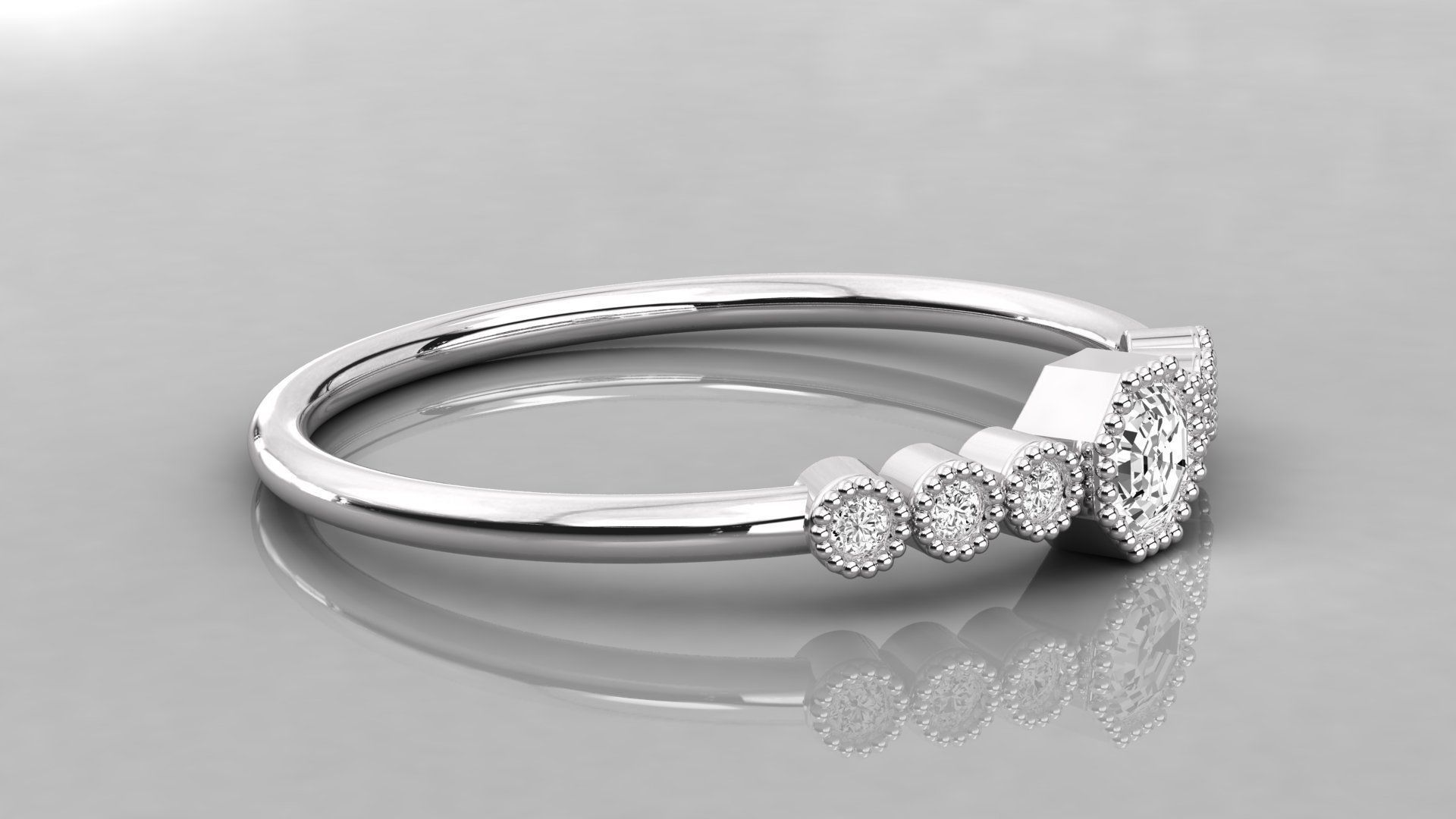 Women ring 3dm stl render detail 3D print model_5