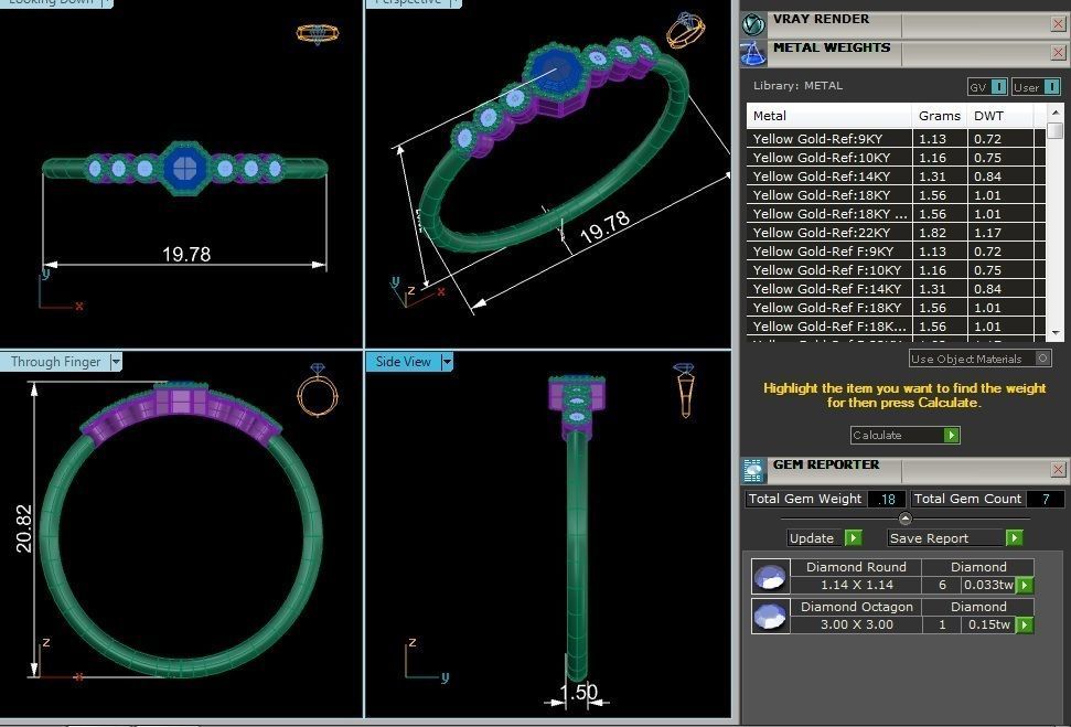Women ring 3dm stl render detail 3D print model_9