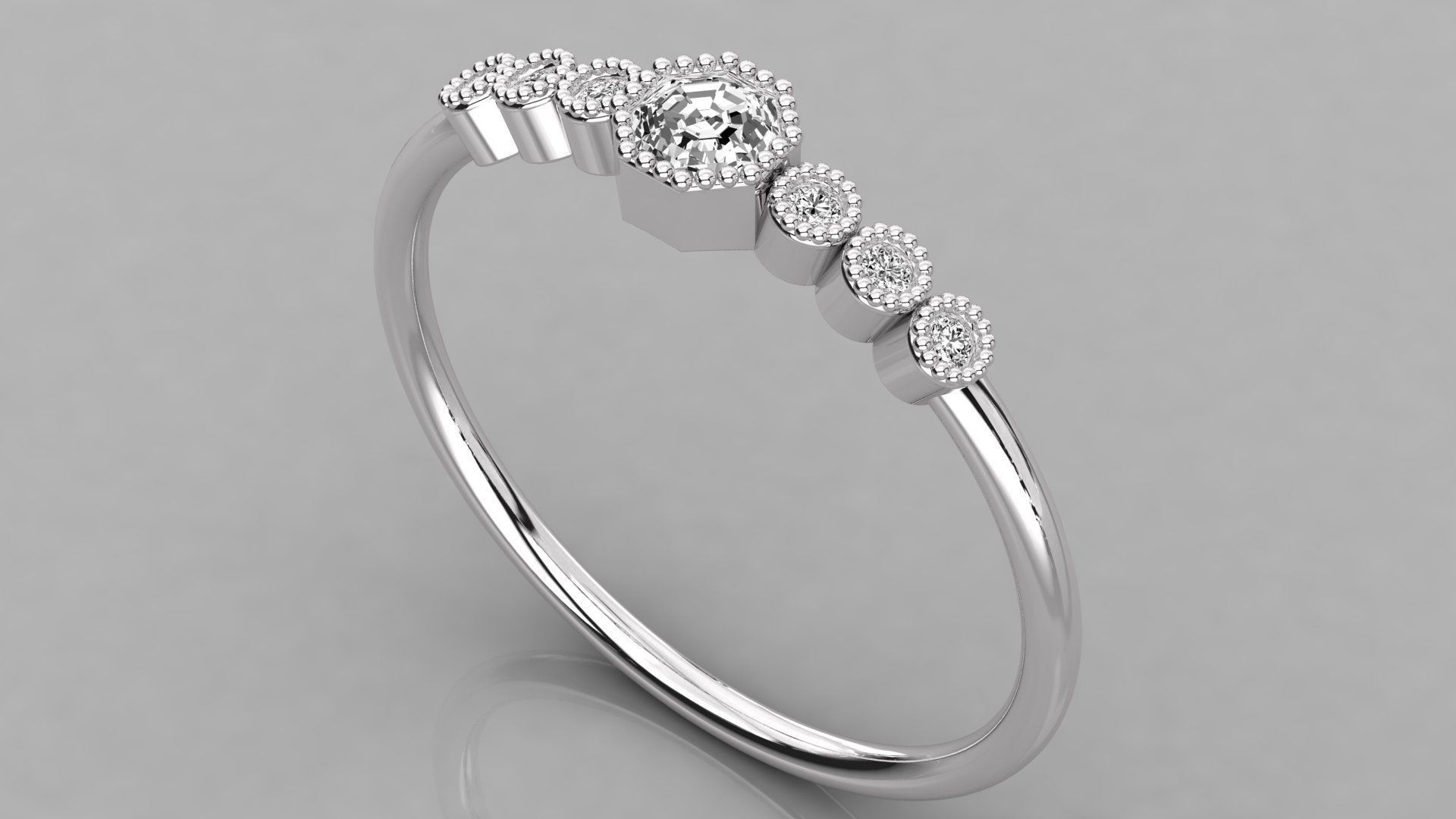 Women ring 3dm stl render detail 3D print model_2