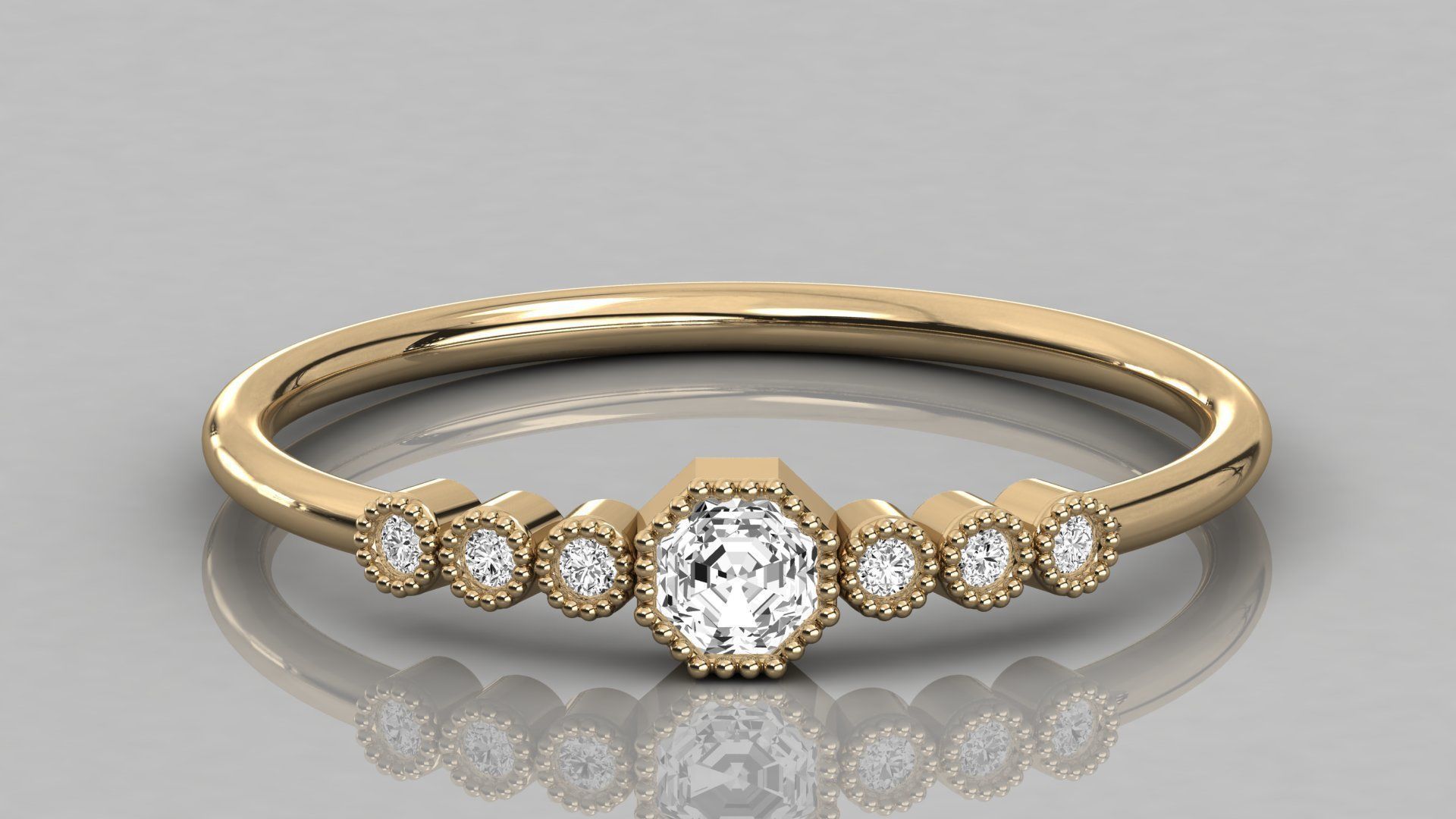 Women ring 3dm stl render detail 3D print model_8