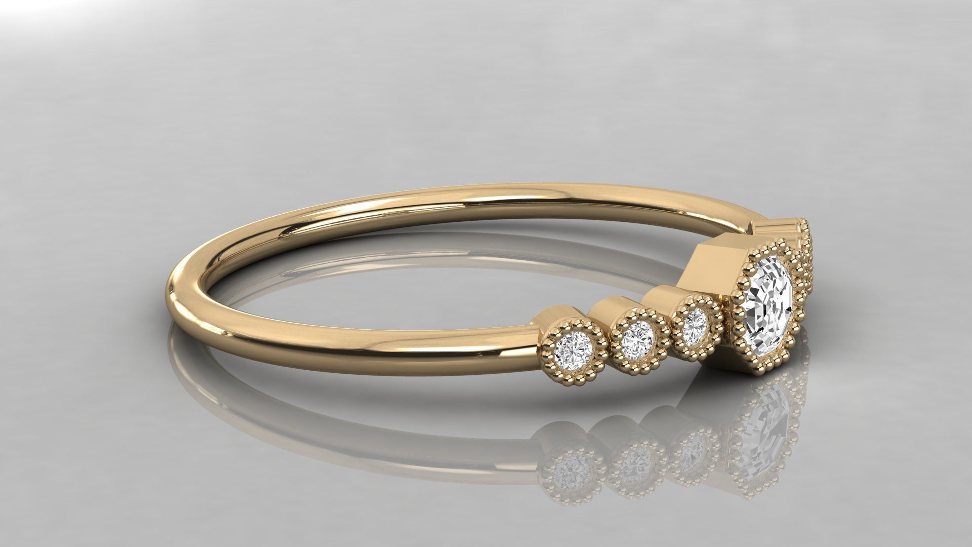 Women ring 3dm stl render detail 3D print model_6