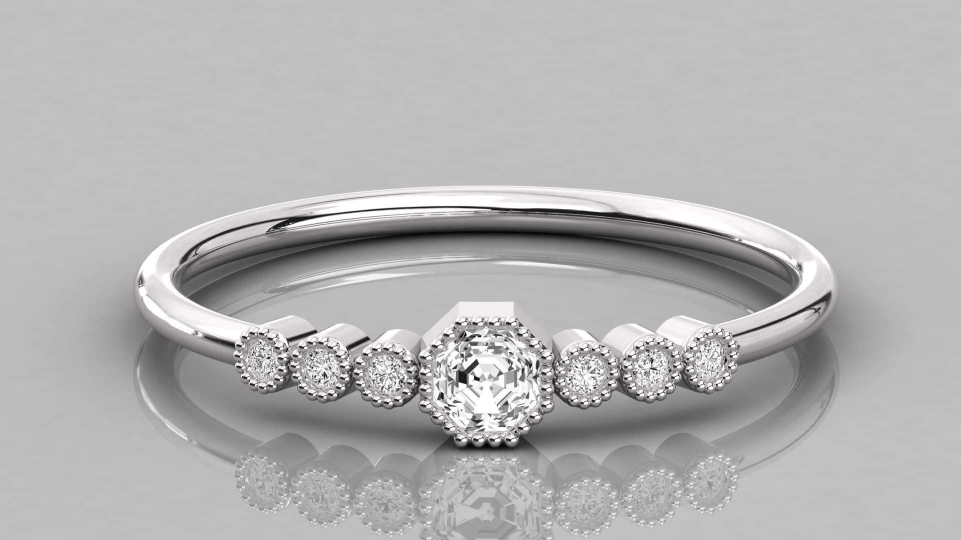 Women ring 3dm stl render detail 3D print model_7