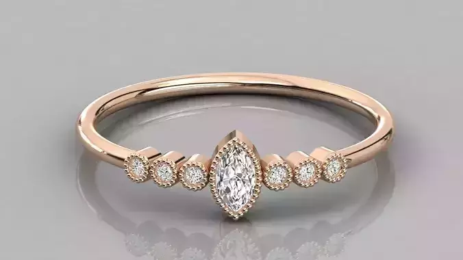 Women ring 3dm stl render detail