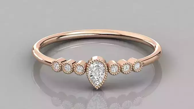 Women ring 3dm stl render detail