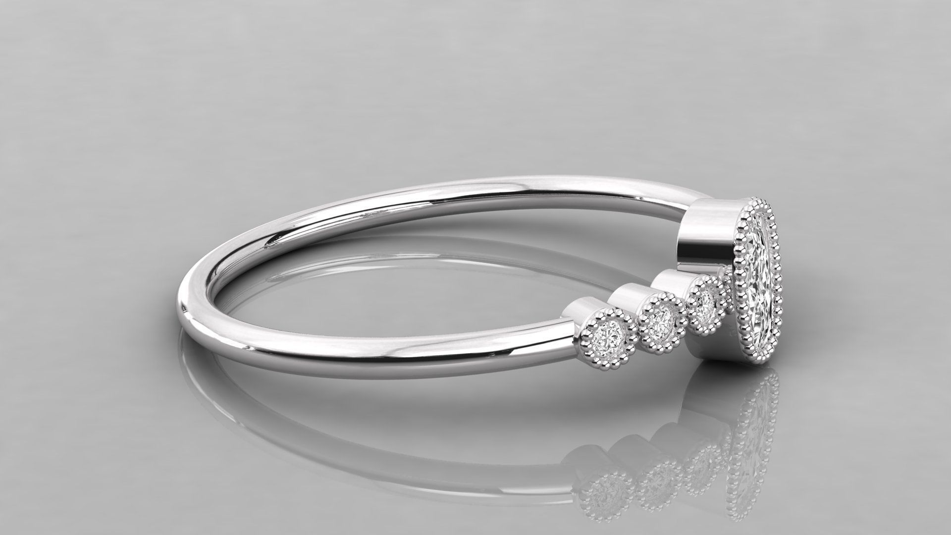 Women ring 3dm stl render detail 3D print model_5