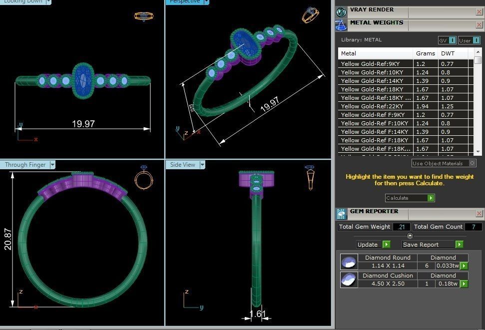 Women ring 3dm stl render detail 3D print model_9
