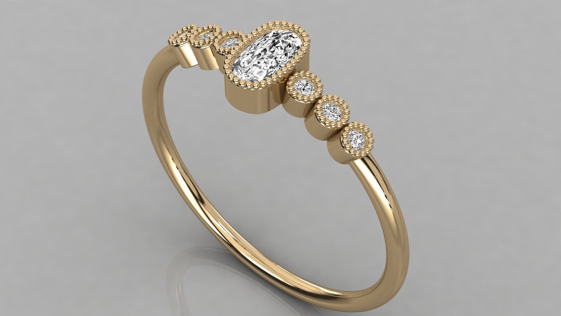 Women ring 3dm stl render detail 3D print model_3