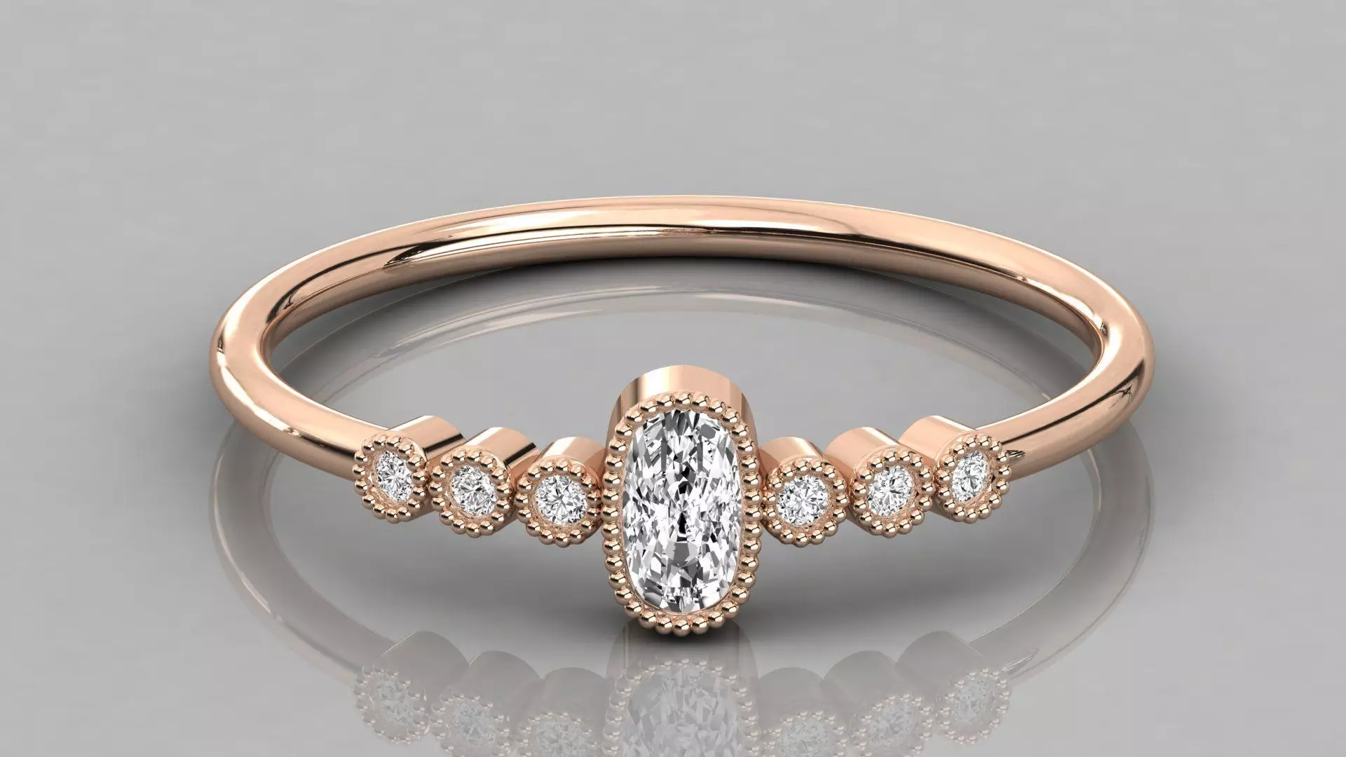 Women ring 3dm stl render detail 3D print model_0