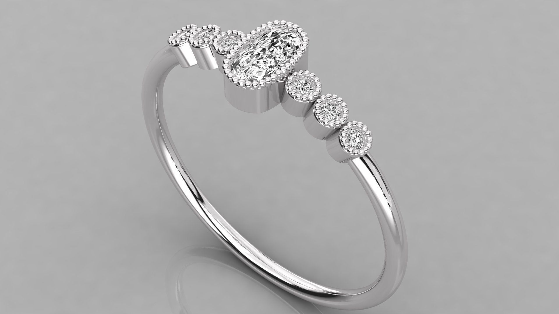Women ring 3dm stl render detail 3D print model_2