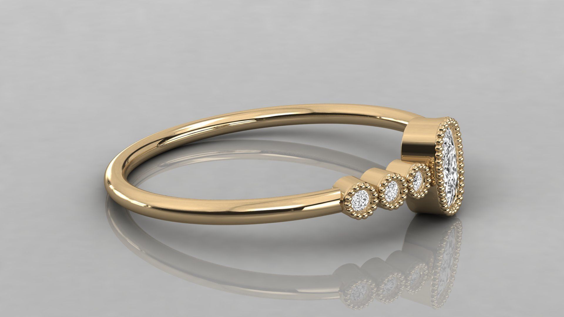 Women ring 3dm stl render detail 3D print model_6
