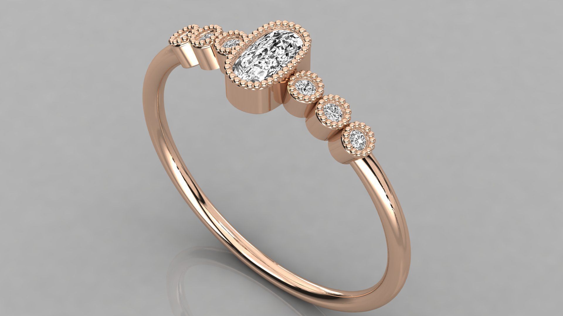 Women ring 3dm stl render detail 3D print model_1