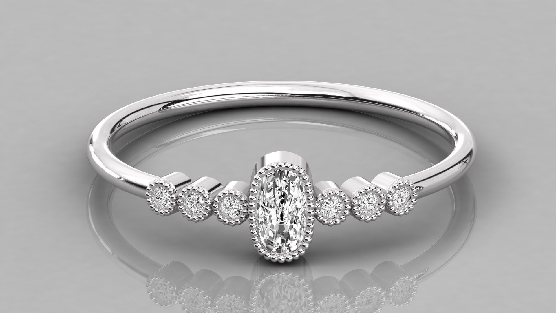 Women ring 3dm stl render detail 3D print model_7