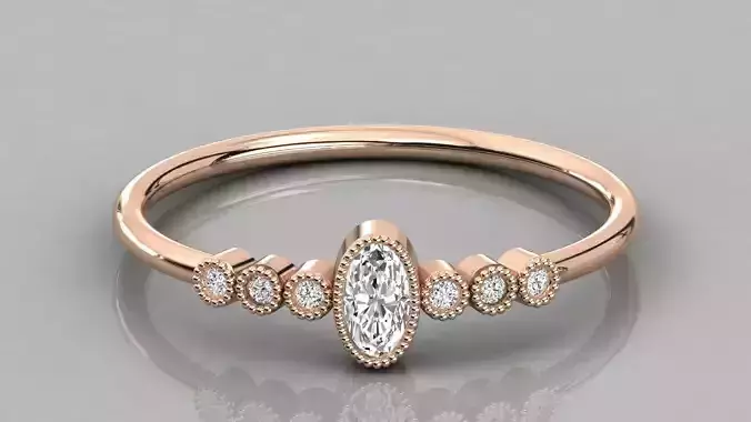 Women ring 3dm stl render detail