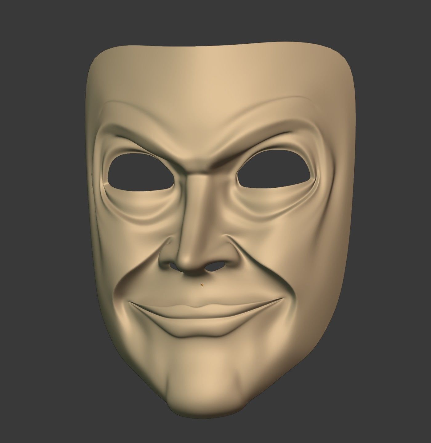 Man Mask - Original Design Low-poly 3D model_3