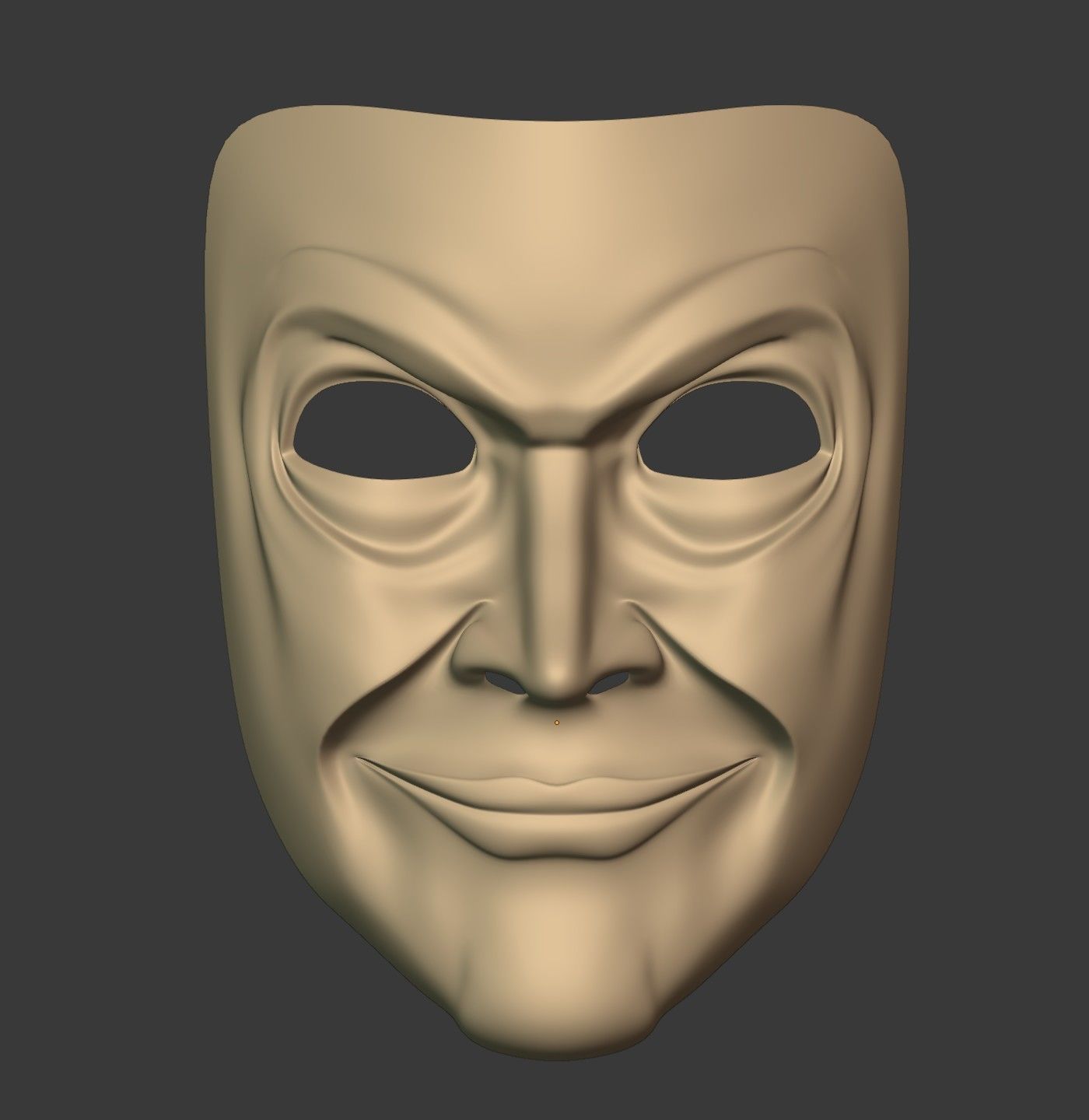 Man Mask - Original Design Low-poly 3D model_5