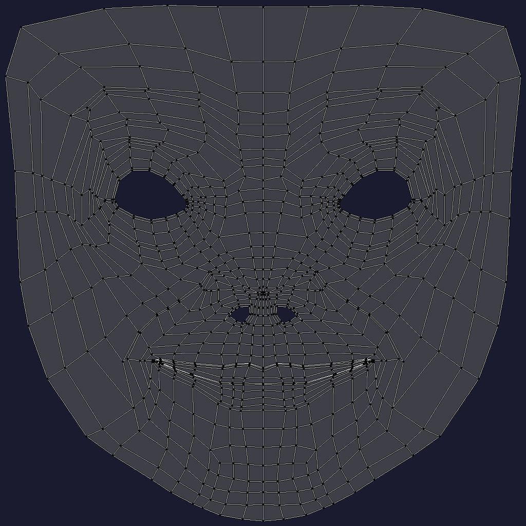 Man Mask - Original Design Low-poly 3D model_19
